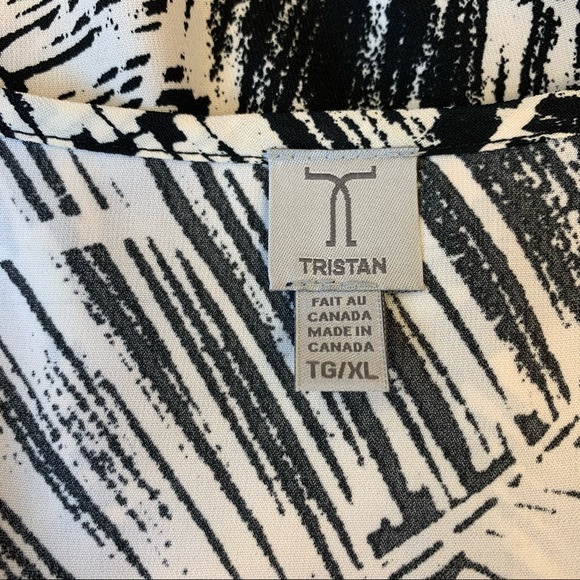 Tristan Black white floral dress Sz XL - Picture 5 of 5